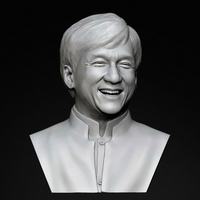 Small Jackie Chan bust portrait likeness 3D Printing 286386