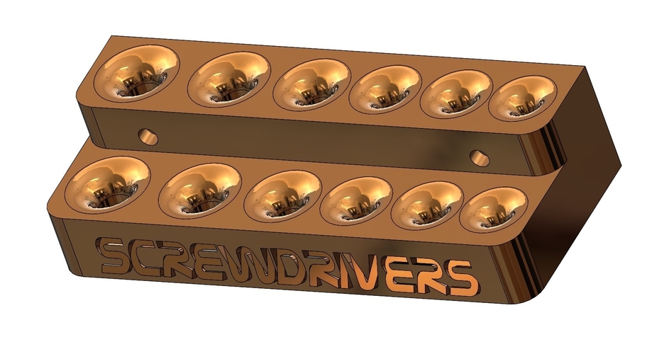Solid  Screwdrivers  Holder 3D Print 286443