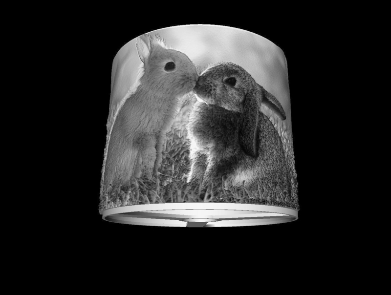 Lithophane Christmas candle lampshade