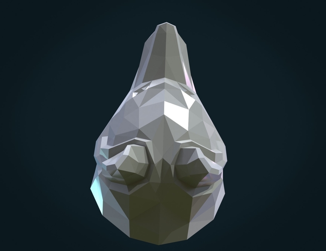 Low poly Wolf head 3D Print 286658