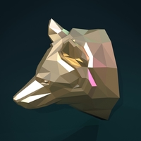 Low poly Wolf head - Thumbnail 14