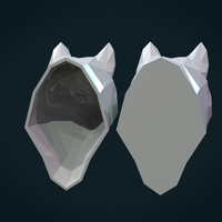 Low poly Wolf head - Thumbnail 18