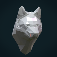 Low poly Wolf head - Thumbnail 19