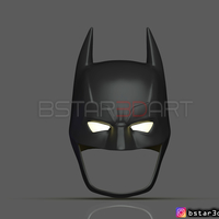 Batman Helmet-The Batman 2021-Robert Pattinson-DC comic Fan Art  - Thumbnail 1