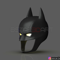 Batman Helmet-The Batman 2021-Robert Pattinson-DC comic Fan Art  - Thumbnail 3