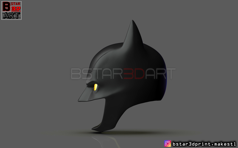 Batman Helmet-The Batman 2021-Robert Pattinson-DC comic Fan Art  3D Print 286718