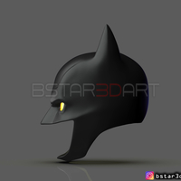 Batman Helmet-The Batman 2021-Robert Pattinson-DC comic Fan Art  - Thumbnail 4