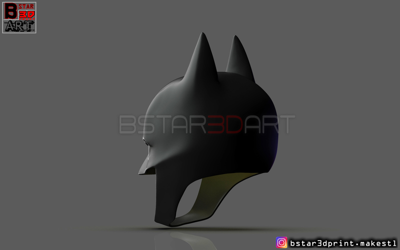 Batman Helmet-The Batman 2021-Robert Pattinson-DC comic Fan Art  3D Print 286719