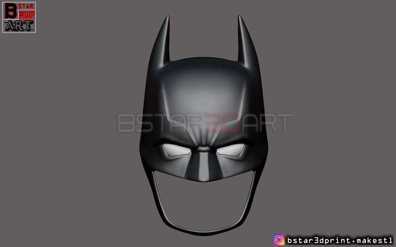 Batman Helmet-The Batman 2021-Robert Pattinson-DC comic Fan Art  3D Print 286720