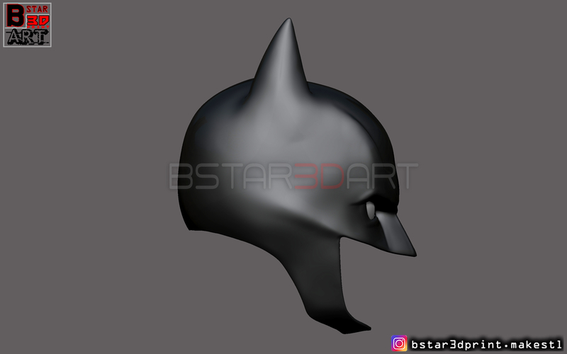 Batman Helmet-The Batman 2021-Robert Pattinson-DC comic Fan Art  3D Print 286722