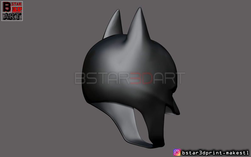 Batman Helmet-The Batman 2021-Robert Pattinson-DC comic Fan Art  3D Print 286723