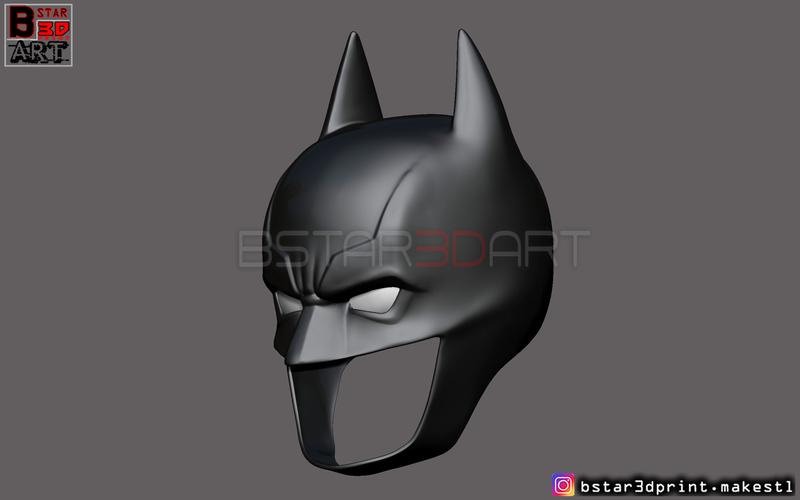 Batman Helmet-The Batman 2021-Robert Pattinson-DC comic Fan Art  3D Print 286727