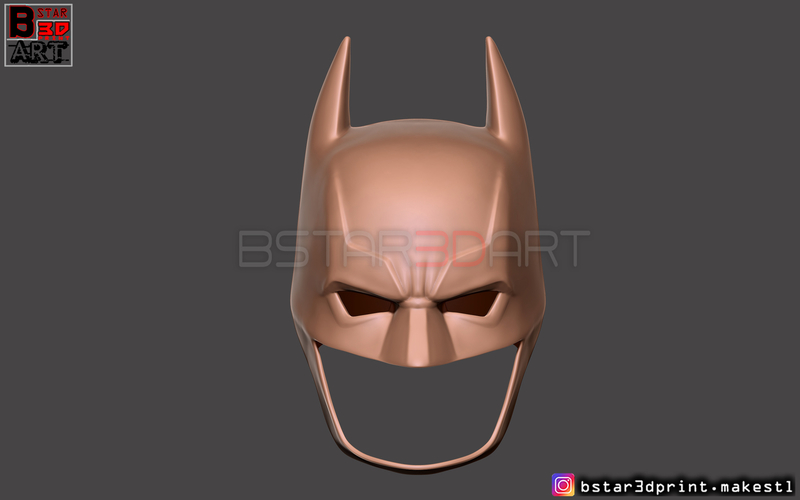 Batman Helmet-The Batman 2021-Robert Pattinson-DC comic Fan Art  3D Print 286729