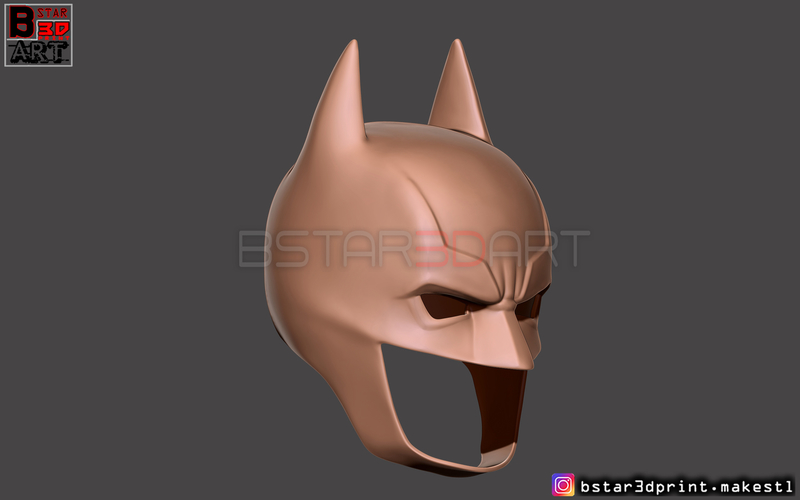 Batman Helmet-The Batman 2021-Robert Pattinson-DC comic Fan Art  3D Print 286730