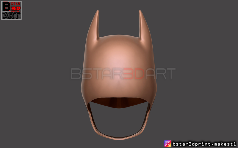 Batman Helmet-The Batman 2021-Robert Pattinson-DC comic Fan Art  3D Print 286732