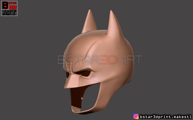 Batman Helmet-The Batman 2021-Robert Pattinson-DC comic Fan Art  3D Print 286733