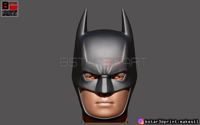 Batman Helmet-The Batman 2021-Robert Pattinson-DC comic Fan Art  3D Print 286734