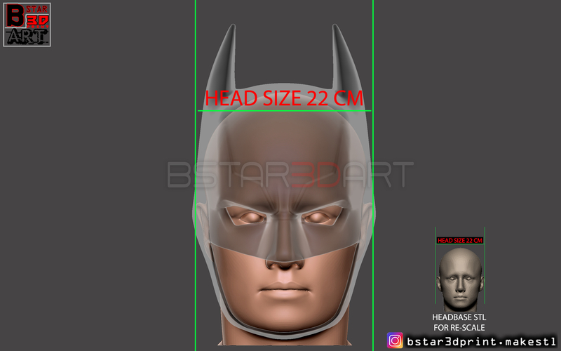 Batman Helmet-The Batman 2021-Robert Pattinson-DC comic Fan Art  3D Print 286737