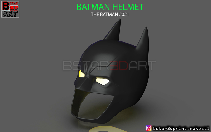 Batman Helmet-The Batman 2021-Robert Pattinson-DC comic Fan Art