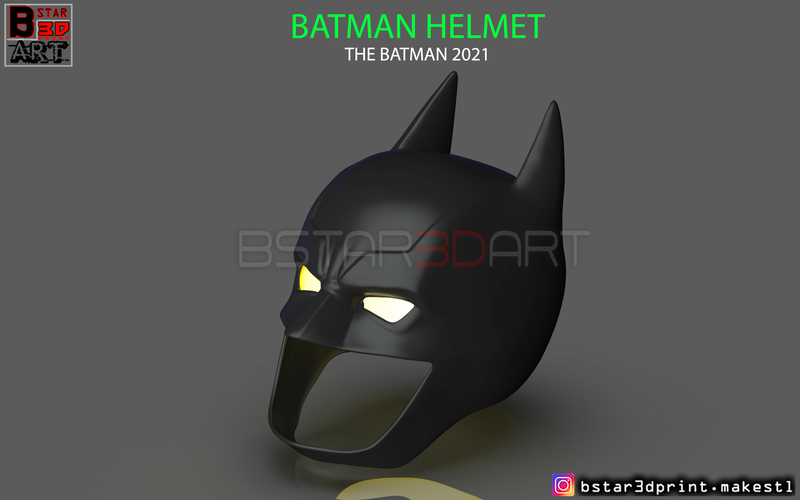 Batman Helmet-The Batman 2021-Robert Pattinson-DC comic Fan Art 