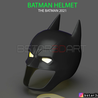 Small Batman Helmet-The Batman 2021-Robert Pattinson-DC comic Fan Art  3D Printing 286742