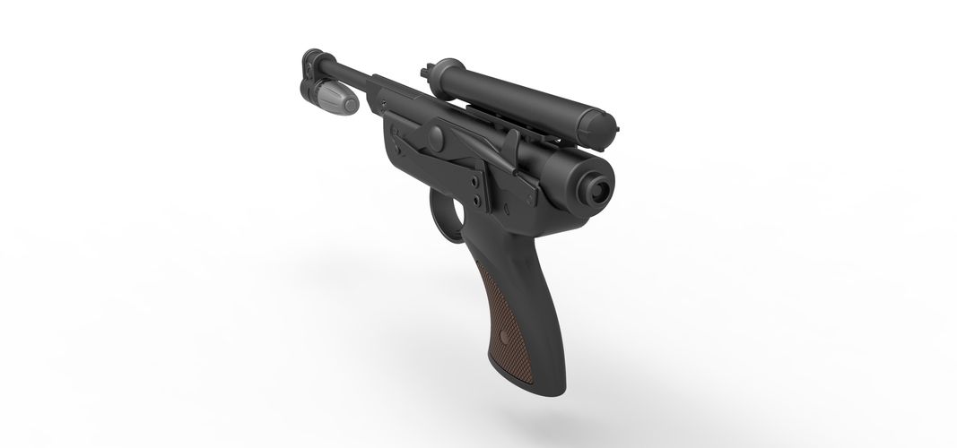 3d Printed Blaster Pistol Dl 18 From Star Wars Return Of The Jedi By Cosplayitemsrock Pinshape