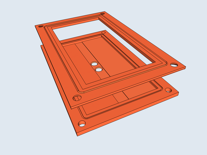 Solar panel 110x60mm holder 3D Print 287096