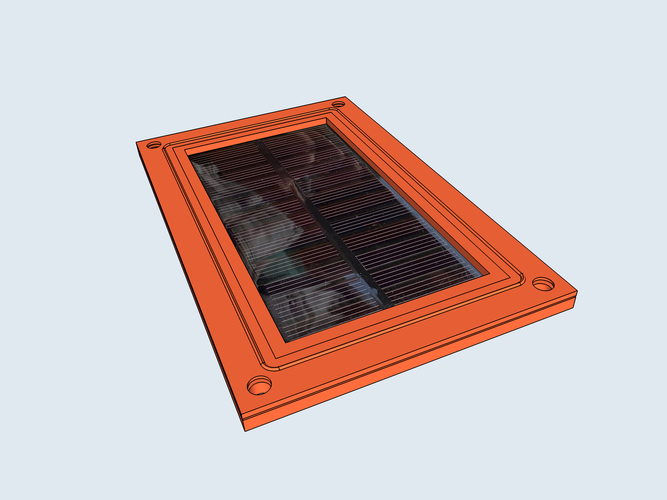 Solar panel 110x60mm holder 3D Print 287101