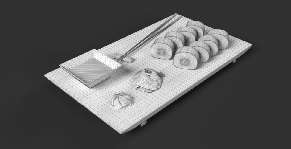 Sushi on a Board 3D Print 287110