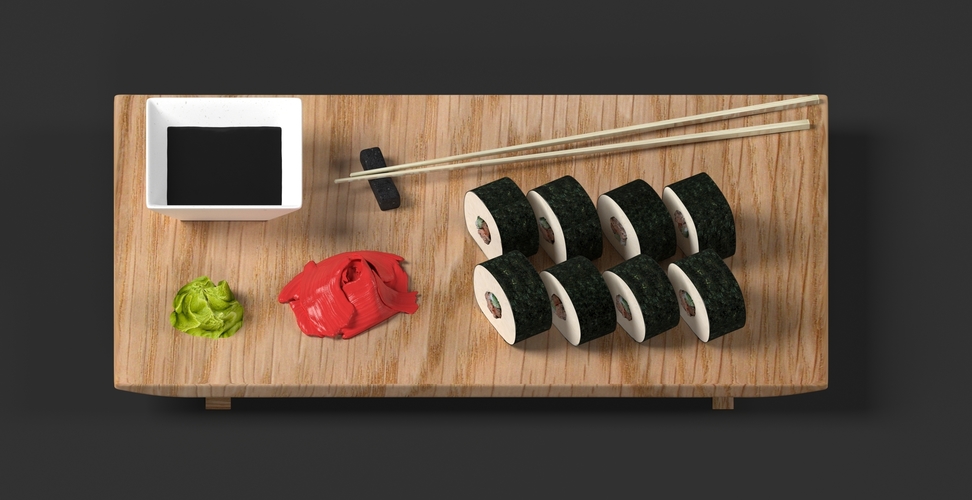 Sushi on a Board 3D Print 287113