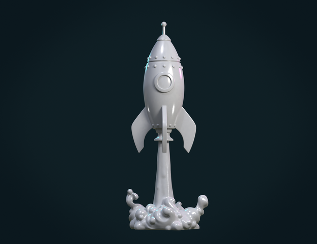 Cartoon Rocket 3D Print 287201
