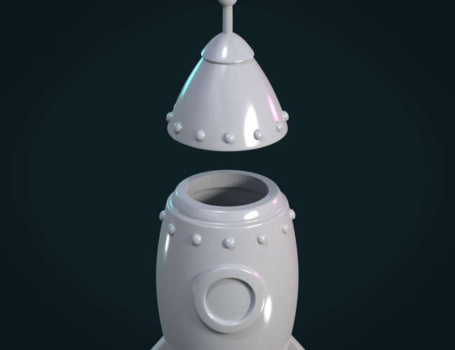 Cartoon Rocket 3D Print 287203