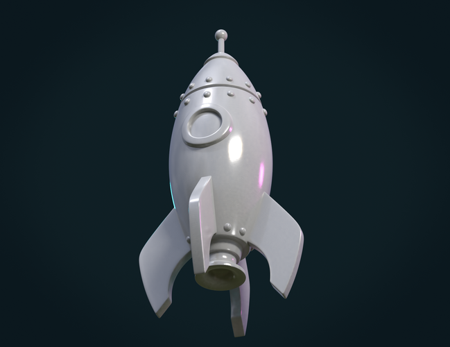 Cartoon Rocket 3D Print 287205