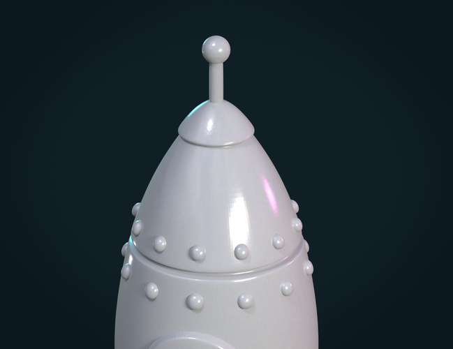 Cartoon Rocket 3D Print 287207