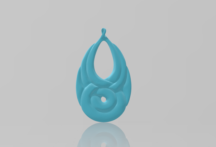 Water Pendant 3D Print 287321