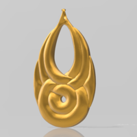 Small Water Pendant 3D Printing 287324