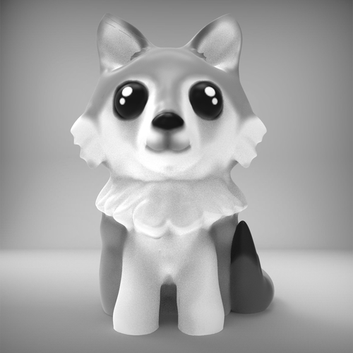 Decoration - Chibi Wolf 3D Print 287653