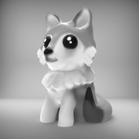 Small Decoration - Chibi Wolf 3D Printing 287654