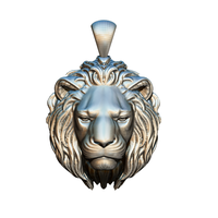 Safari Animal Lion Jewel Pendant 3d print STL model - Thumbnail 1