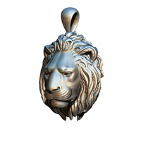 Safari Animal Lion Jewel Pendant 3d print STL model - Thumbnail 2