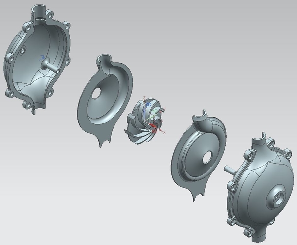 The two-stage centrifugal water​​ pump 3D Print 287728