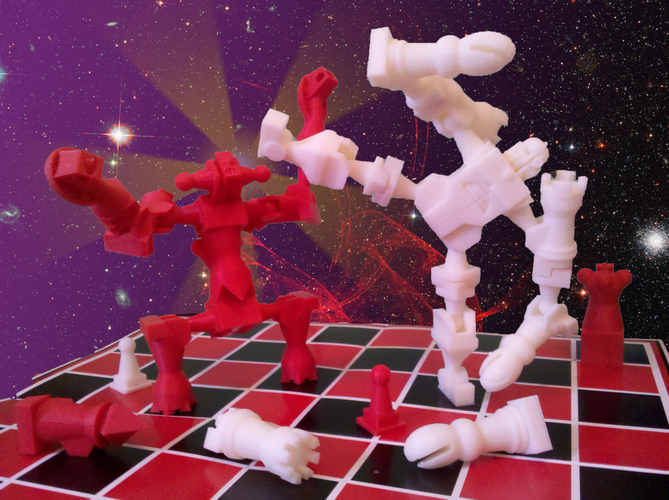 Chessbot Monster Transforming Chess Set 3D Print 2879