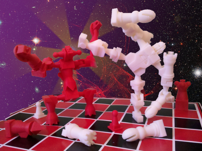 Chessbot Monster Transforming Chess Set