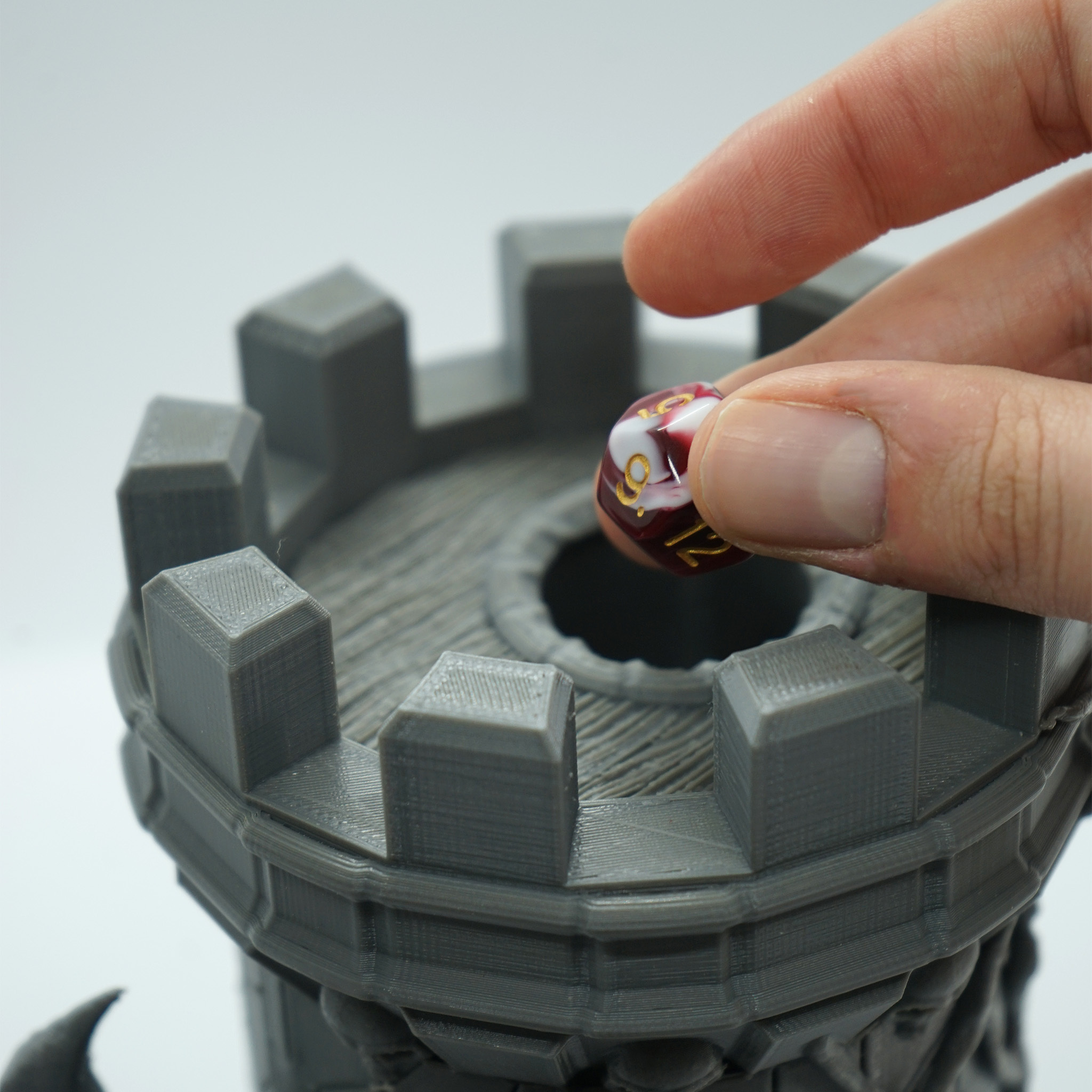 3d Printed Demon Dice Tower By Stratation Design Pinshape