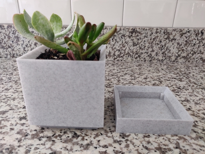 Minimal Planter with Drainage 3D Print 288065