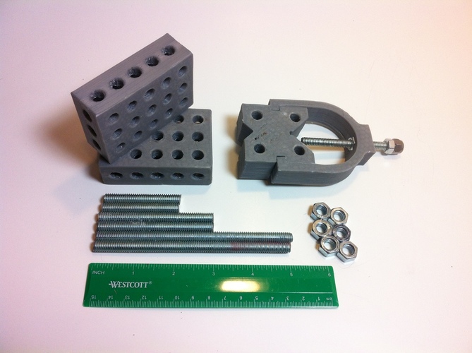 1-2-3 Block & V-Block Jig Set 3D Print 28833
