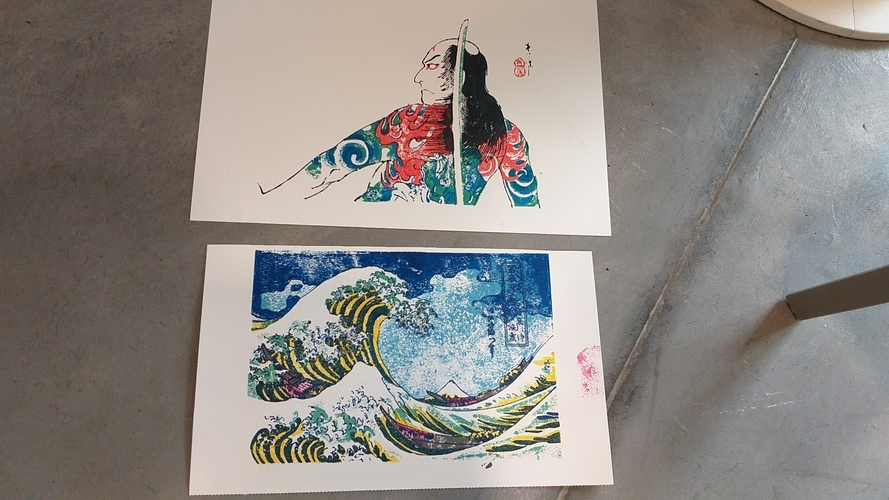 Ukiyo-e Woodblock Printing - Kabuki Samurai by bramtan.com 3D Print 288384
