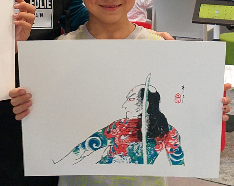 Ukiyo-e Woodblock Printing - Kabuki Samurai by bramtan.com