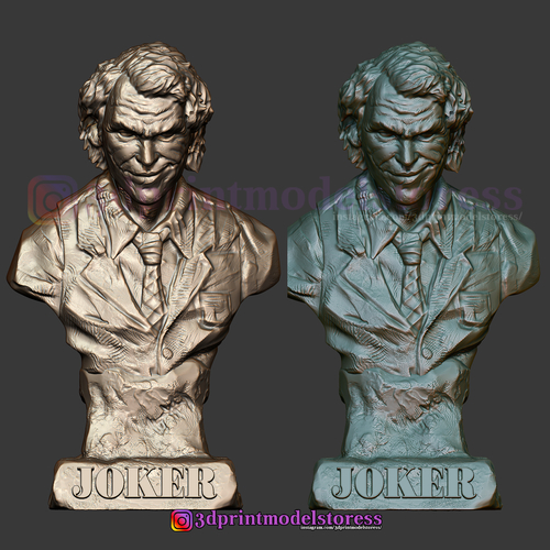 Joker Heath Ledger Bust Sculpt 3D print model 3D Print 288411