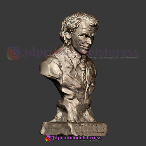 Joker Heath Ledger Bust Sculpt 3D print model 3D Print 288412